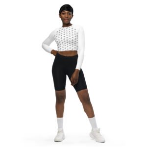 Rulz long-sleeve crop top
